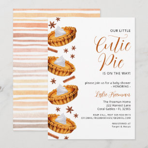 Invitation Baby shower Cutie Pie Thanksgiving