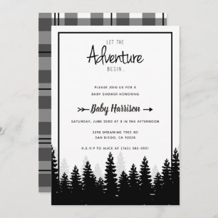 Invitation Baby shower d' d'invitation à l'aventure Arbre de