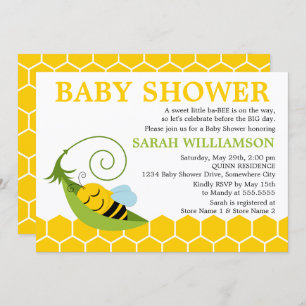 Invitation Baby shower d'abeilles