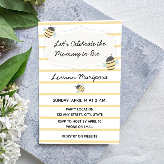 Invitation Baby shower d'abeilles (Créateur téléchargé)