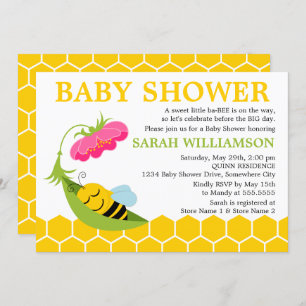 Invitation Baby shower d'abeilles