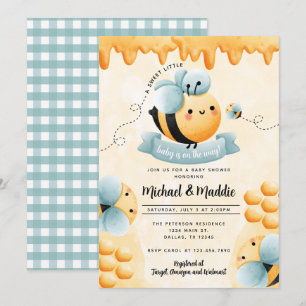 Invitation Baby shower d'abeilles miel