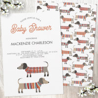 Baby shower Dachshund Saucisse Chien