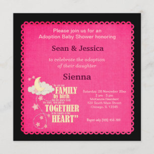 Invitation Baby shower d'adoption fille