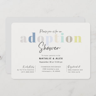 Invitation Baby shower d'adoption simple et moderne