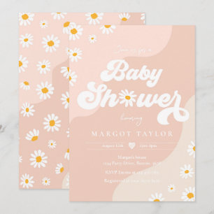 Invitation Baby shower Daisy Boho Hippy Vibes Baby shower