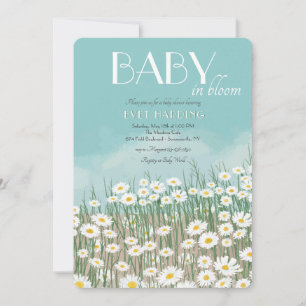 Invitation Baby shower Daisy Field