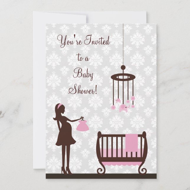 Invitation Baby shower Damas : Fille :Invitation (Devant)