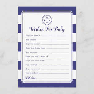 Invitation Baby shower d'Ancres nautiques pour bébé