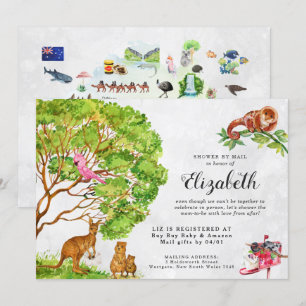 Invitation Baby shower d'animaux australiens par Mail Invitat