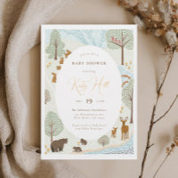 Baby shower d'animaux boisés modernes