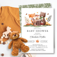 Baby shower d'animaux de bois doux