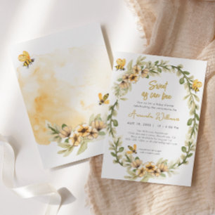 Invitation Baby shower d'aquarelle doux comme peut être