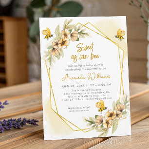 Invitation Baby shower d'aquarelle doux comme peut être