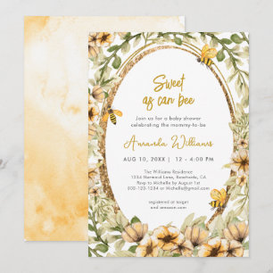 Invitation Baby shower d'aquarelle doux comme peut être