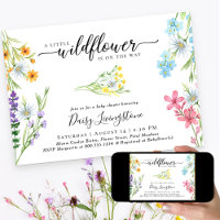 Baby shower d'aquarelle Little Fleur sauvage Meado