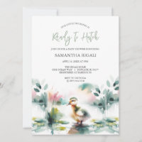 Baby shower d'aquarelle neutre pour le genre migno
