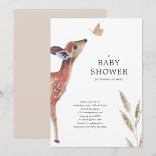 Invitation Baby shower d'aquarelle neutre pour les femmes