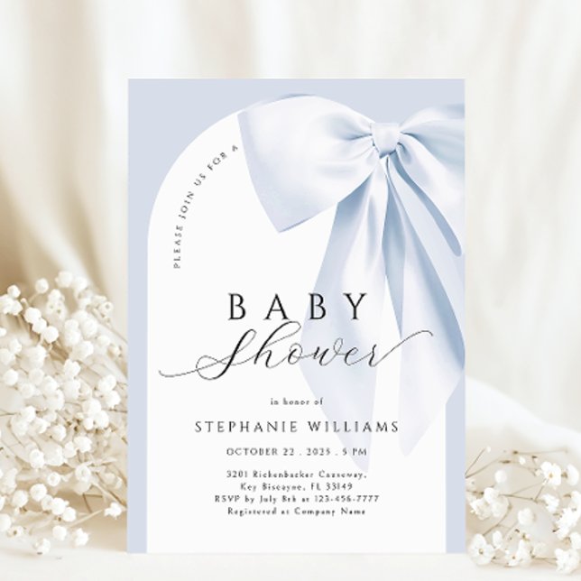 Invitation Baby shower d'arche de garçon Bleu Boy (Créateur téléchargé)