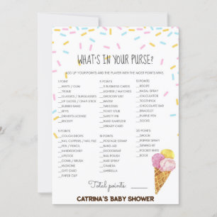 Invitation Baby shower d'arrosage de crème glacée -Nom modifi