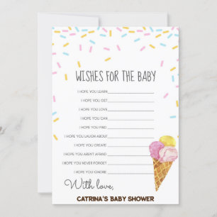 Invitation Baby shower d'arrosage de crème glacée -Nom modifi