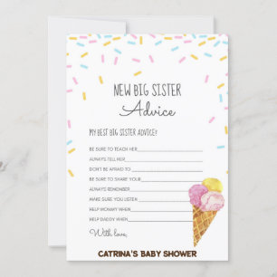 Invitation Baby shower d'arrosage de crème glacée -Nom modifi