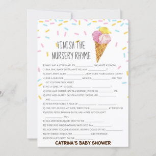 Invitation Baby shower d'arrosage de crème glacée -Nom modifi