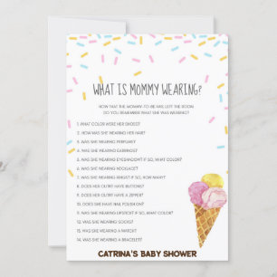 Invitation Baby shower d'arrosage de crème glacée -Nom modifi