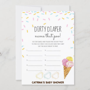 Invitation Baby shower d'arrosage de crème glacée -Nom modifi