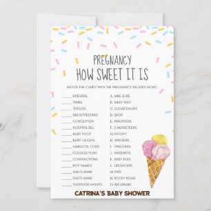 Invitation Baby shower d'arrosage de crème glacée -Nom modifi