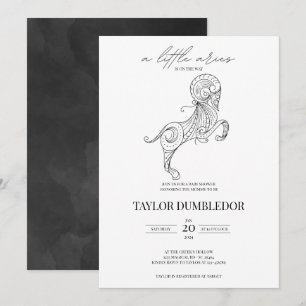 Invitation Baby shower d'astrologie des signes étoilés Aries