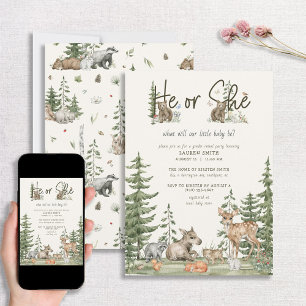 Invitation Baby shower d'attente des animaux des b