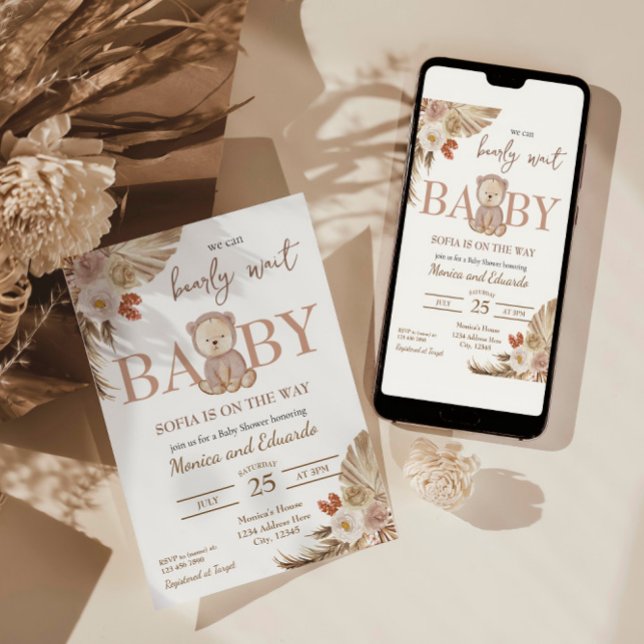 Invitation Baby shower d'attente précoce Neutre les sexes (Créateur téléchargé)