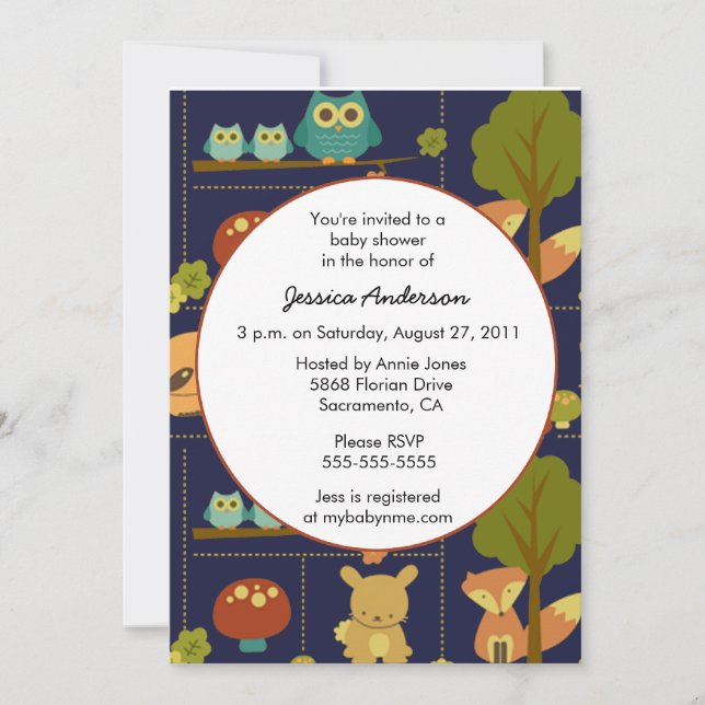Invitation baby shower d'automne (Devant)