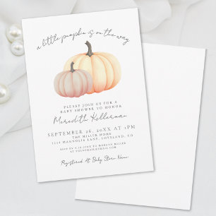 Invitation Baby shower d'automne citrouille