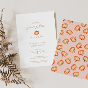 Invitation Baby shower d'automne citrouille Motif Invitatio