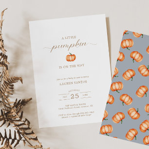 Invitation Baby shower d'automne citrouille Motif   Invitatio