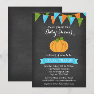 Invitation Baby shower d'automne de garçon d'étamine de