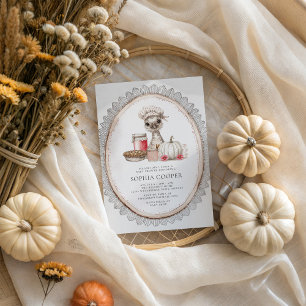 Invitation Baby shower d'automne de la ferme rustique