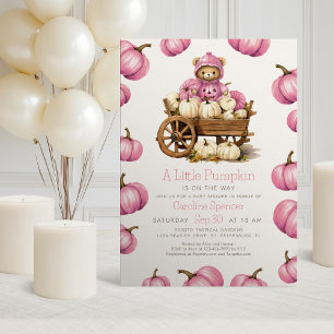 Invitation Baby shower d'automne de la récolte Citrouille fil