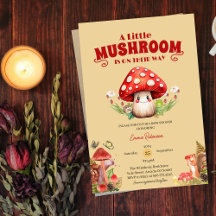 Baby shower d'automne de l'escargot de champignons