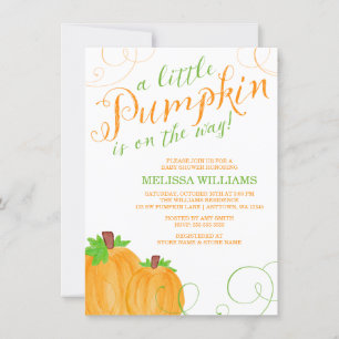 Invitation Baby shower d'automne de Little Citrouille