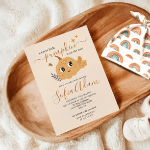 Invitation Baby shower d'automne du Citrouille doux
