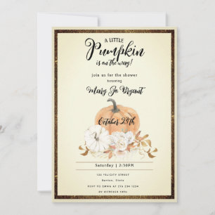 Invitation Baby shower d'automne du petit Citrouille