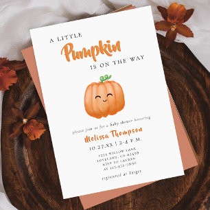 Invitation Baby shower d'automne du petit Citrouille