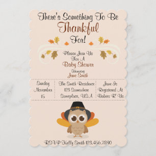Invitation Baby shower d'automne (Heureux)