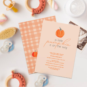Invitation Baby shower d'automne neutre pour le petit Citroui