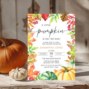 Invitation Baby shower d'automne neutre pour le petit Citroui