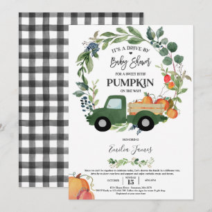 Invitation Baby shower d'automne neutre pour les Citrouilles 