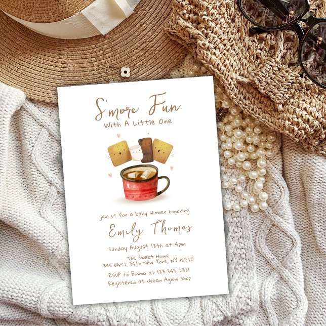 Invitation Baby shower D'Automne Neutre Sur Le Sexe S'more Fu (Gender Neutral S'more Fun Fall Baby Shower Invitation)